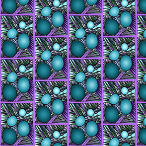 Irregular Circles Abstract1 TEAL PURPLE