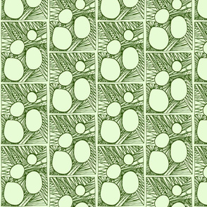 Irregular Circles Abstract 2 LT GREEN