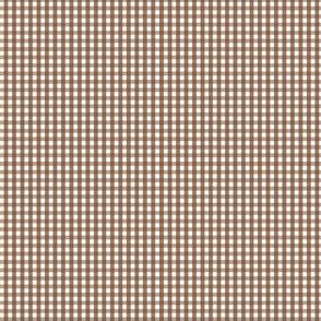 gingham ultra small chocolate brown #744527