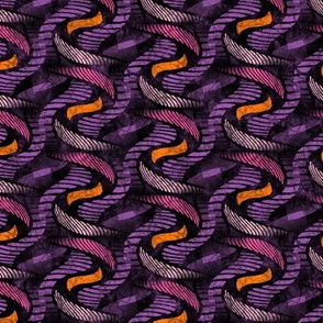 ★ SPRINGING UP ★ Purple and Pink + Orange - Small Scale / Collection African Batik - Wax Inspired Prints