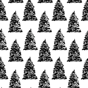 Black and White Christmas Tree Large