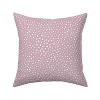 Little messy spots and speckles panther animal skin abstract minimal dots in mauve lilac purple white SMALL 
