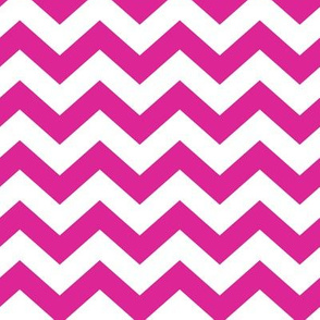 Barbie Pink Chevron Pattern Horizontal in White