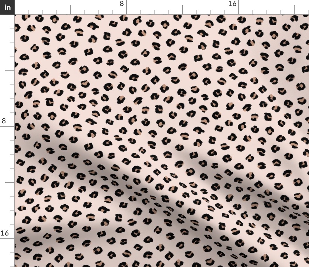 Space little leopard spots animal print pattern panther wild cat trend off white beige brown black neutral