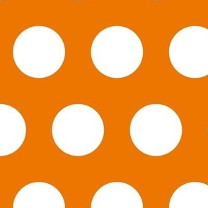 Polka Dot 2- White on Orange