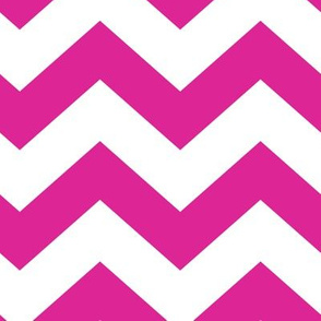Large Barbie Pink Chevron Pattern Horizontal in White