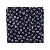 Celestial Watercolor Dog Paws Blue Purple