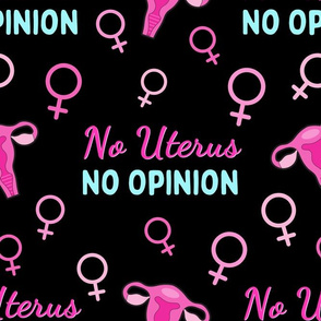 No Uterus No Opinion - large on black
