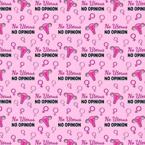 No Uterus No Opinion - small on pink
