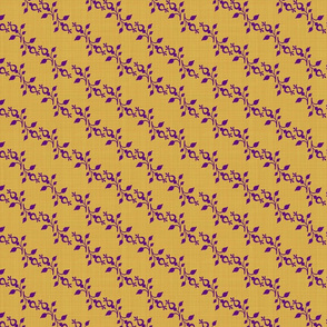 purple buds on mustard