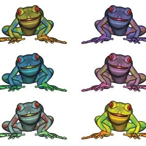Multicolor Frogs 4 inches