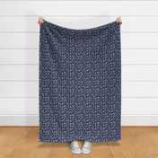 Small Snowflake Navy Dark Blue Winter Holiday Icy