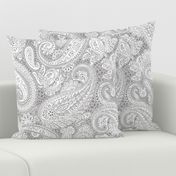 large Paisley Positivity 2 greys white