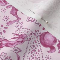 Rabbit Hare Paisley - pink - medium -