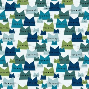 small scale cats - nala cat ocean - geometric cats