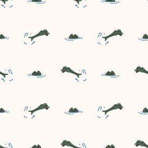 Cute frog on lily pad pattern. 