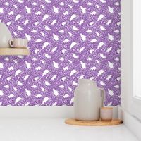 Paisley Rat Mosaic - 8.6inch - purple white