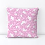 Paisley Rat Mosaic - 8.6 inch - light pink white