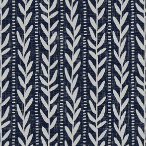 extra large - climbing vines - navy and grey