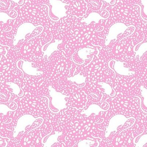 Paisley Rat Mosaic - 5 inch - light pink white