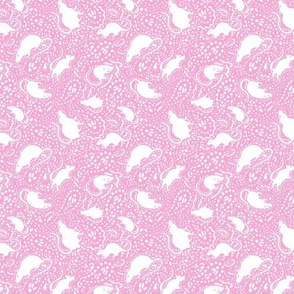 Paisley Rat Mosaic - 3 inch - light pink white