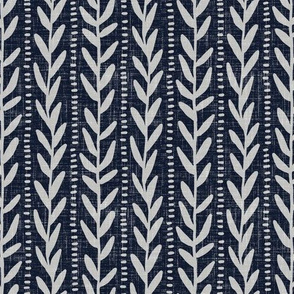 climbing vines-navy and grey