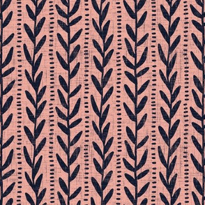 climbing vines- pink and navy