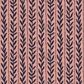 small scale - climbing vines-pink and navy