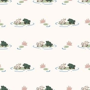 Cute frog on lily pad pattern. 
