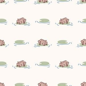 Cute frog on lily pad pattern.