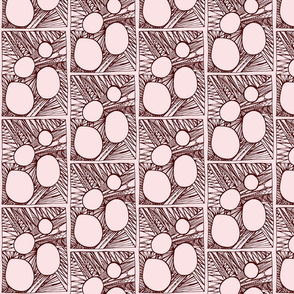 Irregular Circles Abstract 2 WINE PINK