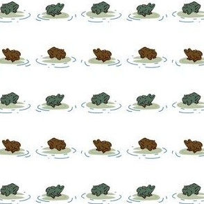 Cute frog on lily pad pattern. 