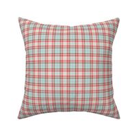 robins egg rose plaid smaller scale