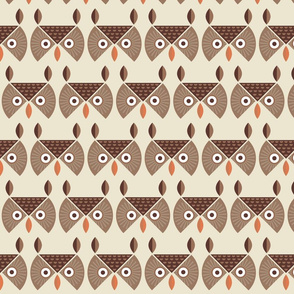 Abstract owls - line formation in brown
