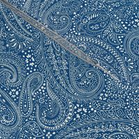 Small Paisley Positivity classic blue pantone