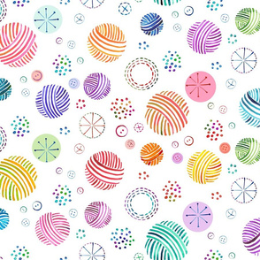 Happy Crafter Circles in Colorful Watercolors