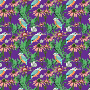 Kingfisher - purple - small