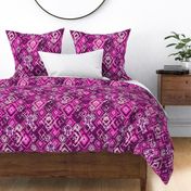 Ikat Aztec Dimaonds - pink purple lilac