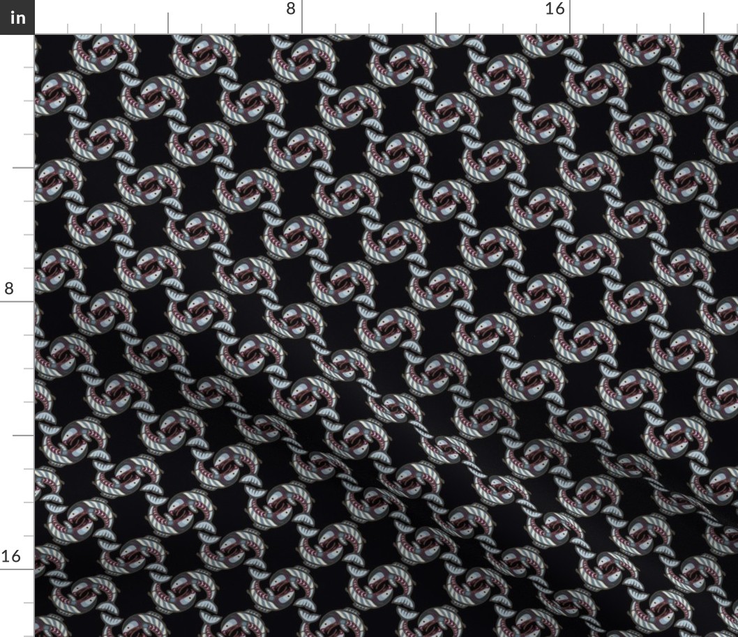 Salmon Chain black background
