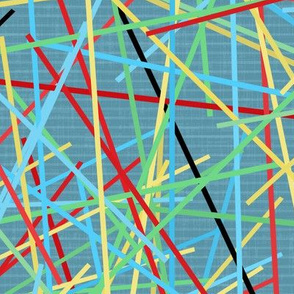 Pick Up Sticks on lined teal-blue by Su_G_©SuSchaefer