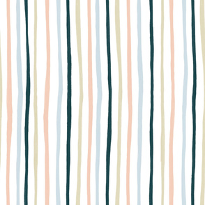 Extra large - shenanigans - vertical stripes - white 