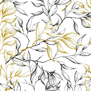 Gold and black leaves