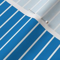 True Blue Pin Stripe Pattern Horizontal in White