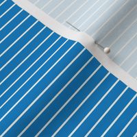 Small True Blue Pin Stripe Pattern Horizontal in White