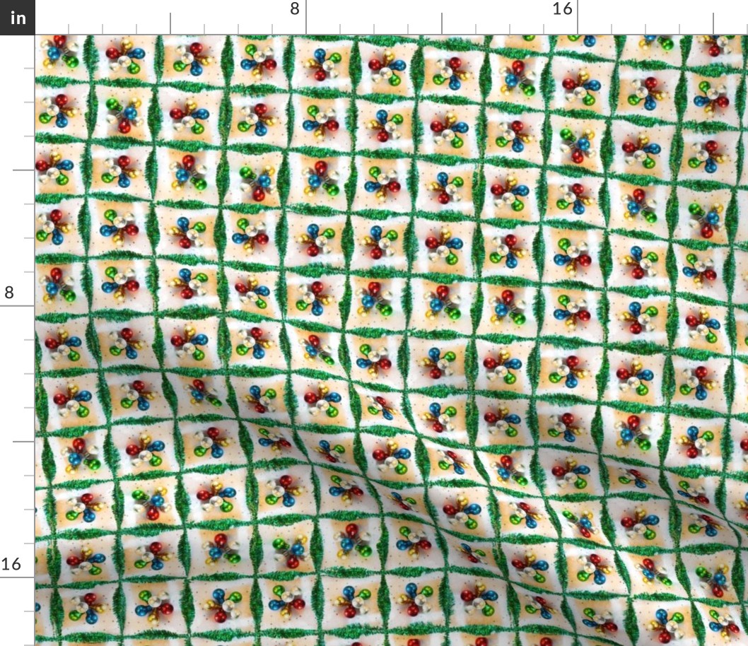 Christmas Tinsel Check 1 Multi Vintage 150 12