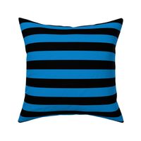 Large True Blue Awning Stripe Pattern Horizontal in Black