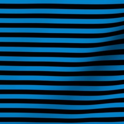 True Blue Bengal Stripe Pattern Horizontal in Black