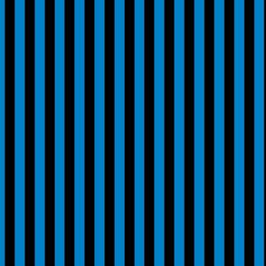 True Blue Bengal Stripe Pattern Vertical in Black