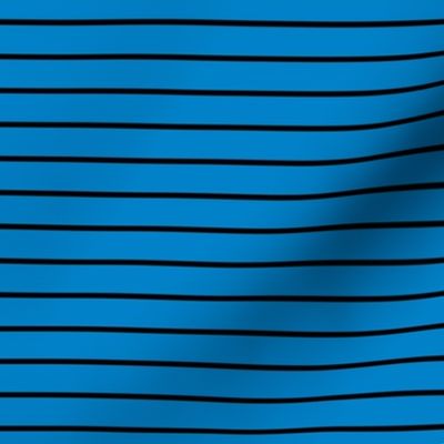 True Blue Pin Stripe Pattern Horizontal in Black