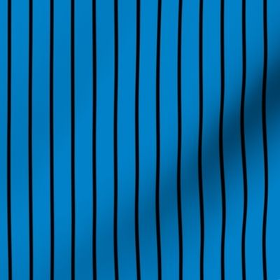 True Blue Pin Stripe Pattern Vertical in Black